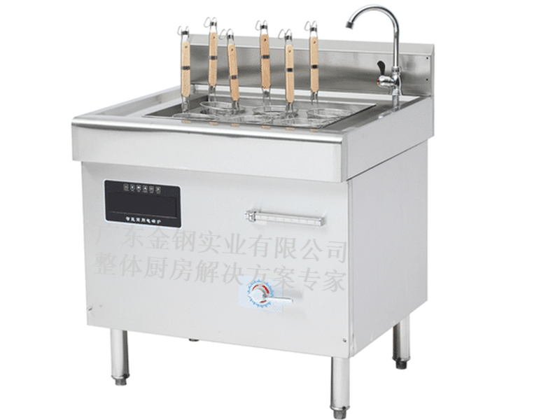 電磁手動式六頭煮麵爐